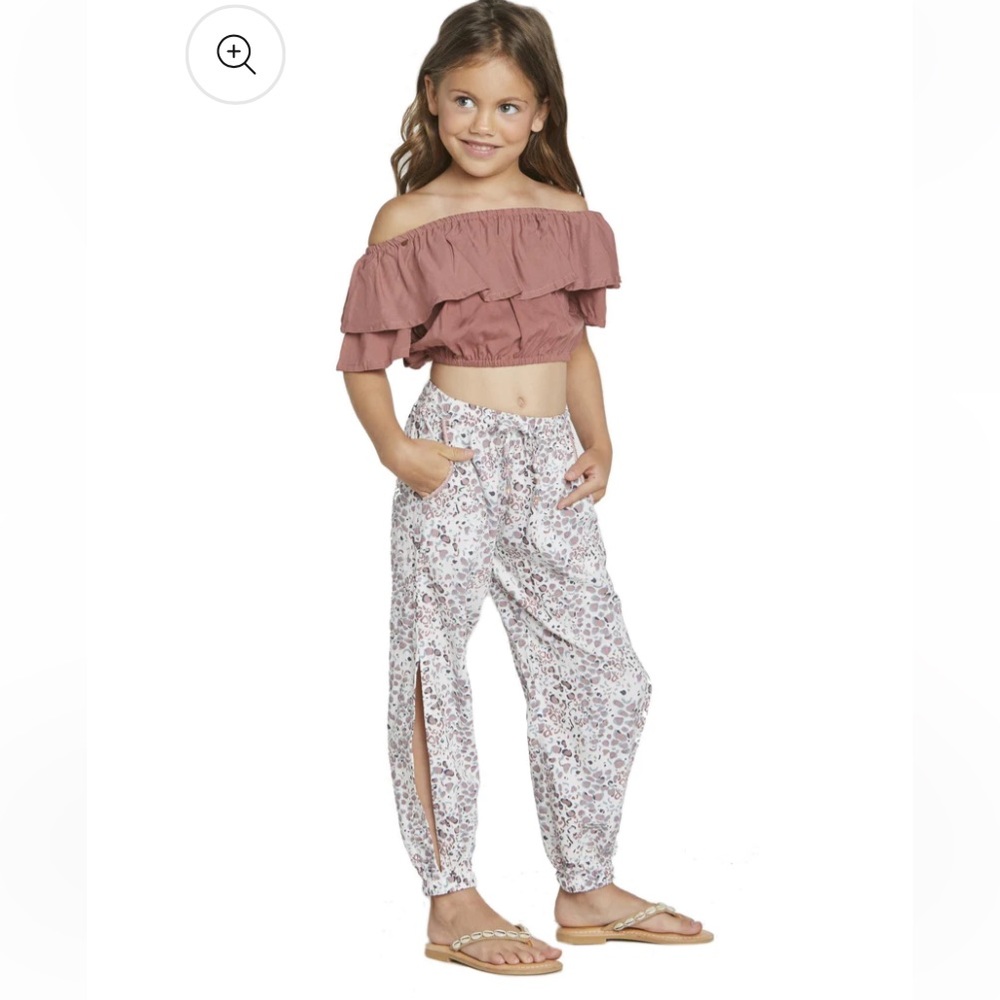 Skemo side slits soft Zimbabwe beads trim pockets pull on pants